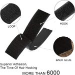 Double-Sided Adhesive, 8M Extra Strong Self-Adhesive Hook and Loop Tape Roll Sticky Back Strip with Strong Adhesive Tape Strip Fastener 8.8 Yards, 20mm Wide Black Used in Sewing, School, Office, Home - Image 2